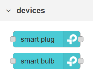 Nodes des Addons node-red-contrib-tplink-iot